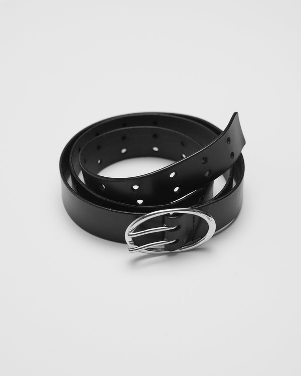 Oval Buckle Belt – Black