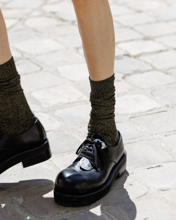 BED j.w. FORD "Chaplin Postman Shoes – Black" Postman Shoes ｜ベッドフォード “チャップリンポストマンシューズ – ブラック” ポストマンシューズ メンズモデル着用