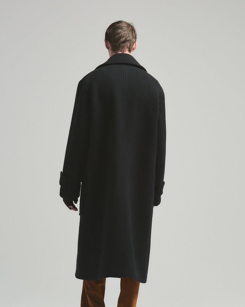 BED j.w. FORD "From Paris – Black" Long Coat｜ベッドフォード "フロム パリ – ブラック" ロングコート メンズモデル着用