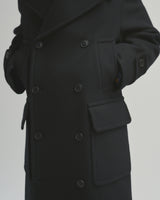 BED j.w. FORD "From Paris – Black" Long Coat｜ベッドフォード "フロム パリ – ブラック" ロングコート メンズモデル着用