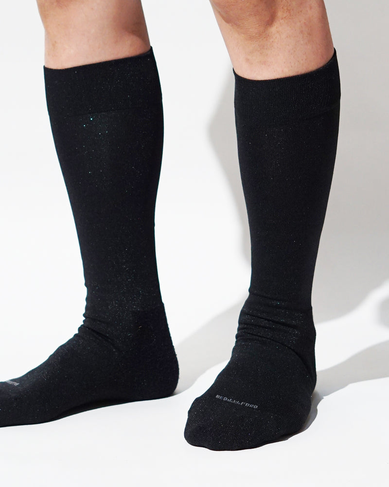 Glitter Long socks – Black