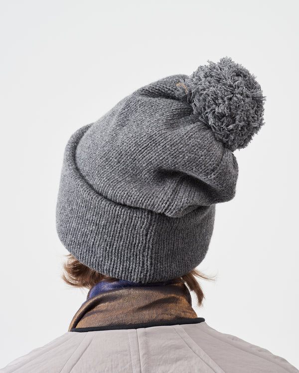 Oversized Knitting Cap – Gray