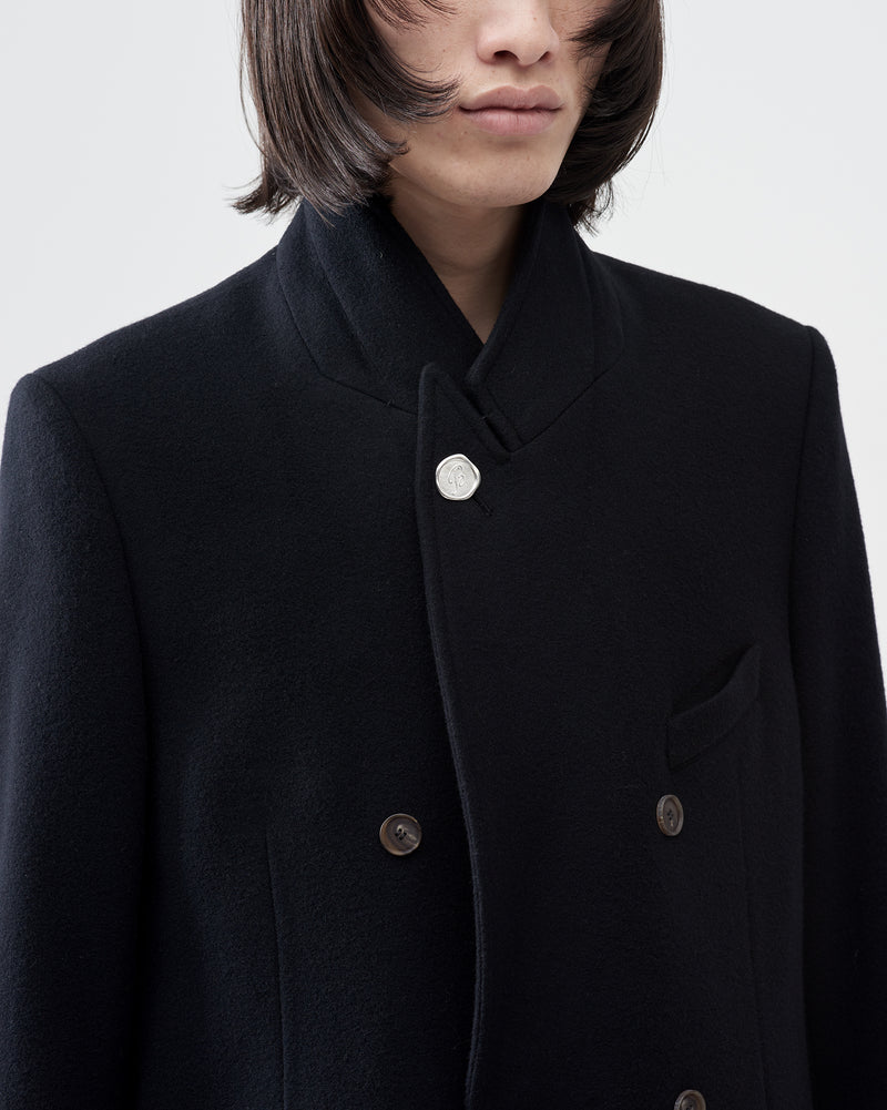 Oversized Pocket Wool Jacket – Black