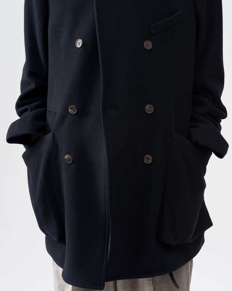 Oversized Pocket Wool Jacket – Black