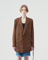 Wool Double-Breasted Jacket – Camel