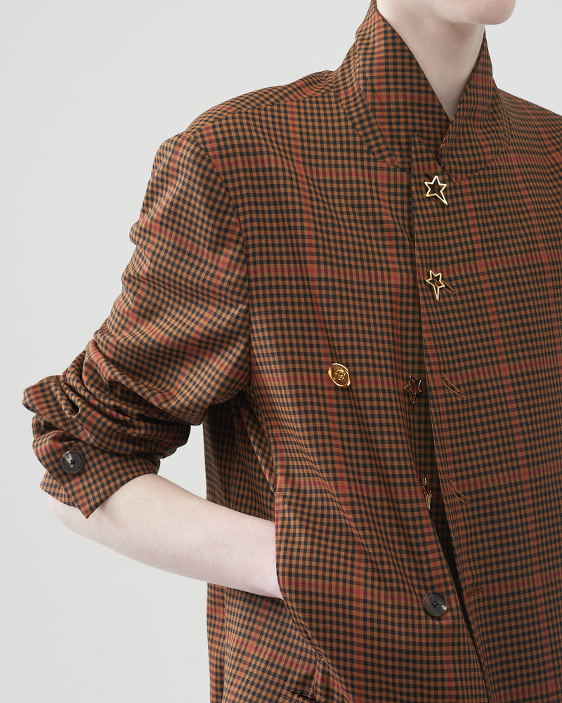 Wool Double-Breasted Jacket – Camel