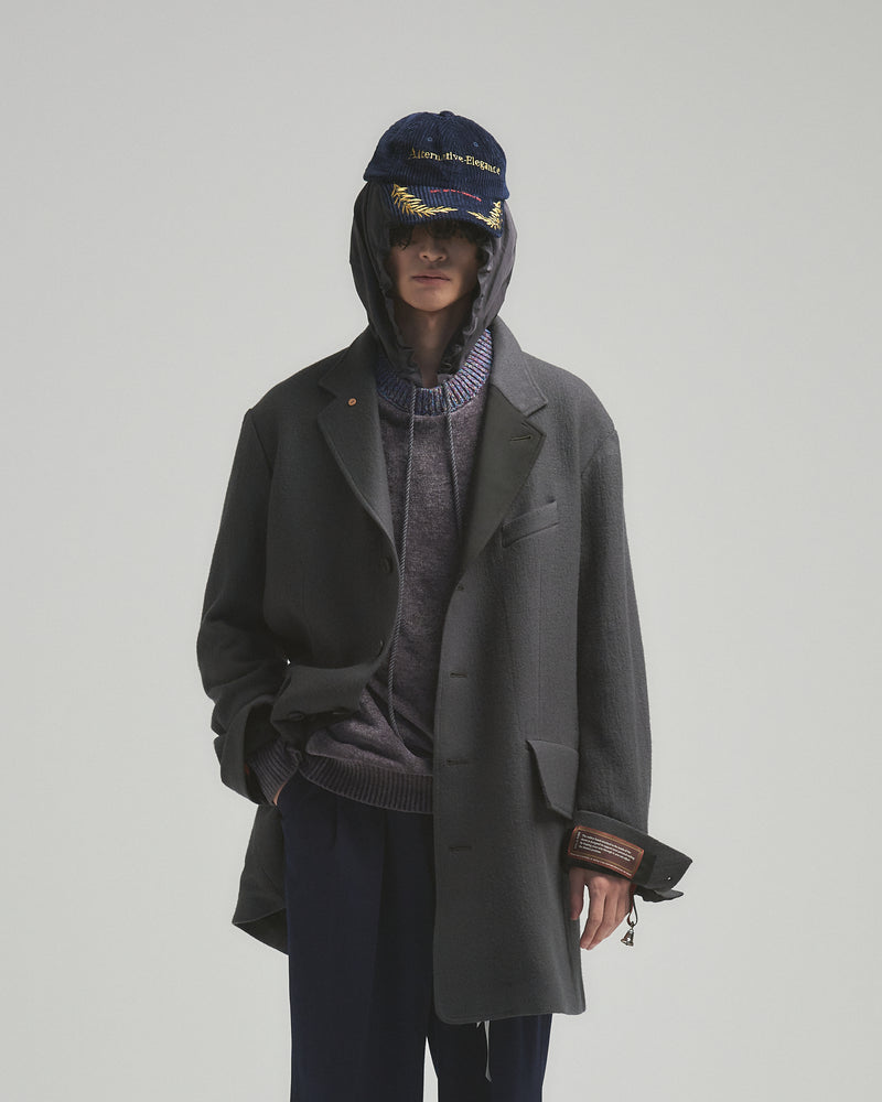 BED j.w. FORD "AE-Jacket – Gray" Middle Jacket｜ベッドフォード "エーイージャケット – グレー" ミドル丈ジャケット メンズモデル着用