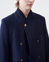 Oversized Pocket Wool Jacket – Navy