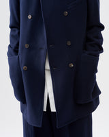 Oversized Pocket Wool Jacket – Navy