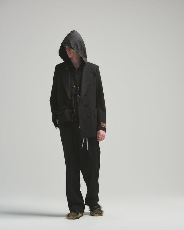BED j.w. FORD "W – Black" Double Breasted Jacket｜ベッドフォード "ダブル – ブラック" ダブルブレストジャケット メンズモデル着用