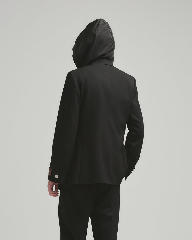 BED j.w. FORD "W – Black" Double Breasted Jacket｜ベッドフォード "ダブル – ブラック" ダブルブレストジャケット メンズモデル着用