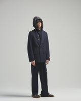BED j.w. FORD "W – Navy" Double Breasted Jacket｜ベッドフォード "ダブル – ネイビー" ダブルブレストジャケット メンズモデル着用