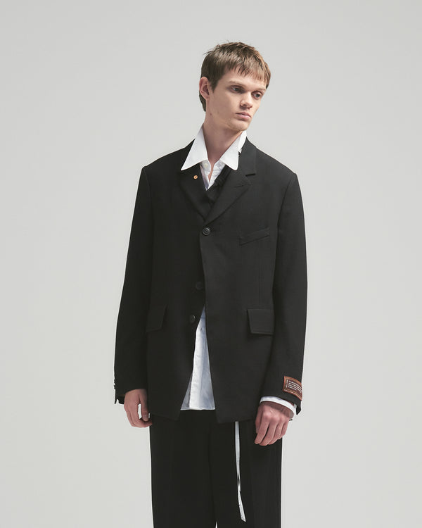 BED j.w. FORD "(Best) Team Jacket – Black" Basic Suit Jacket｜ベッドフォード "(ベスト) チームジャケット – ブラック" 定番スーツジャケット メンズモデル着用