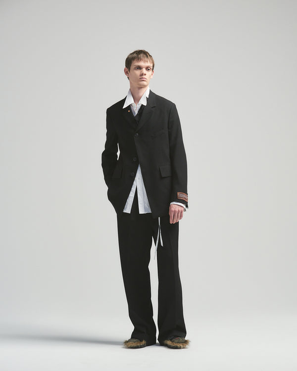 BED j.w. FORD "(Best) Team Jacket – Black" Basic Suit Jacket｜ベッドフォード "(ベスト) チームジャケット – ブラック" 定番スーツジャケット メンズモデル着用