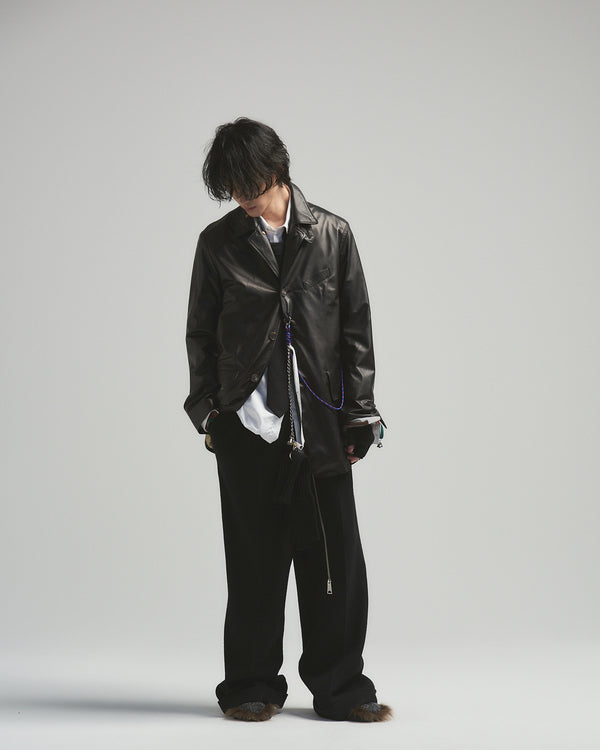 BED j.w. FORD "AE-Leather – Black" Leather Jacket｜ベッドフォード “エーイーレザー – ブラック” レザージャケット メンズモデル着用