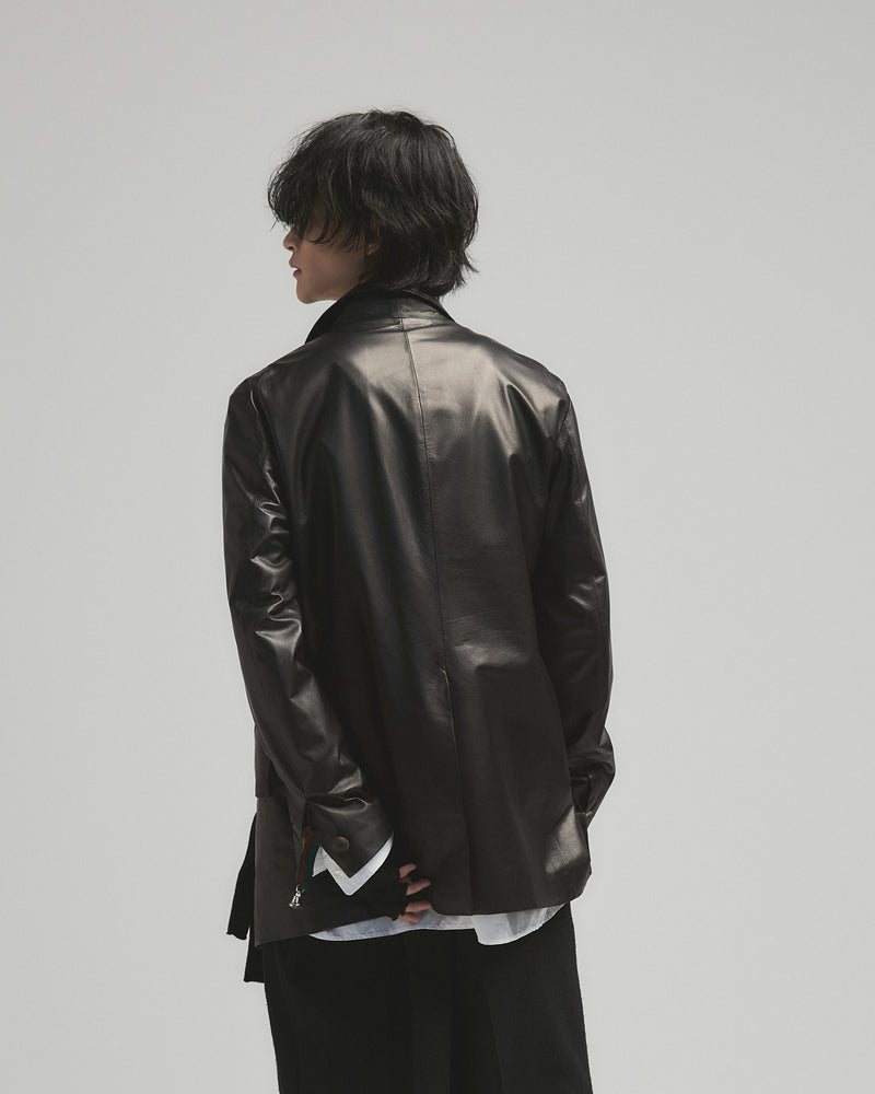 BED j.w. FORD "AE-Leather – Black" Leather Jacket｜ベッドフォード “エーイーレザー – ブラック” レザージャケット メンズモデル着用