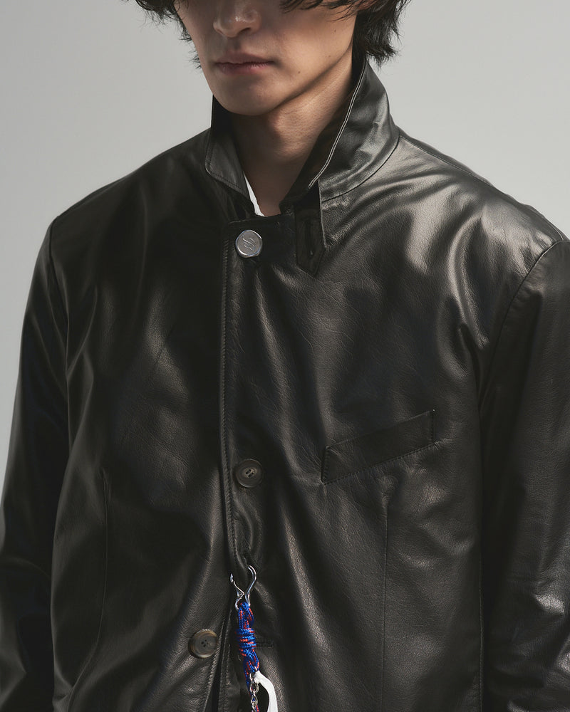 BED j.w. FORD "AE-Leather – Black" Leather Jacket｜ベッドフォード “エーイーレザー – ブラック” レザージャケット メンズモデル着用