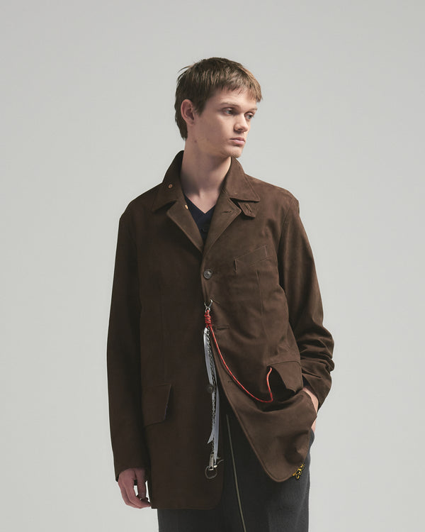 BED j.w. FORD "AE-Leather – Brown" Leather Jacket｜ベッドフォード “エーイーレザー – ブラウン” レザージャケット メンズモデル着用