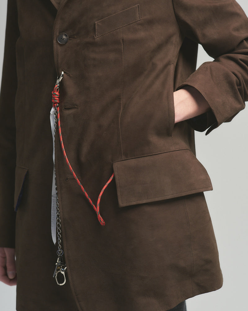 BED j.w. FORD "AE-Leather – Brown" Leather Jacket｜ベッドフォード “エーイーレザー – ブラウン” レザージャケット メンズモデル着用