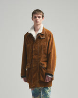BED j.w. FORD "Over Pocket – Brown" Rayon Flocking Jacket｜ベッドフォード "オーバーポケット – ブラウン" レーヨンフロッキージャケット メンズモデル着用