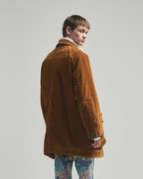 BED j.w. FORD "Over Pocket – Brown" Rayon Flocking Jacket｜ベッドフォード "オーバーポケット – ブラウン" レーヨンフロッキージャケット メンズモデル着用