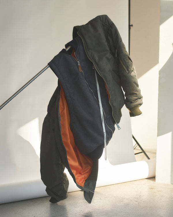 BED j.w. FORD "MA-1+1 – Khaki" Layered MA-1 ｜ベッドフォード "エムエーワン+ワン – カーキ" レイヤードMA-1