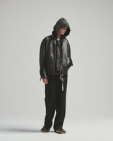 BED j.w. FORD "(R) – Black” Leather Blouson｜ベッドフォード "アール – ブラック” レザーブルゾン メンズモデル着用