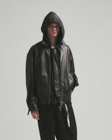 BED j.w. FORD "(R) – Black” Leather Blouson｜ベッドフォード "アール – ブラック” レザーブルゾン メンズモデル着用