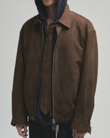 BED j.w. FORD "(R) – Brown" Leather Blouson｜ベッドフォード "アール – ブラウン" レザーブルゾン メンズモデル着用