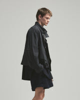 BED j.w. FORD "Short mods – Black” Nylon Blouson｜ベッドフォード "ショートモッズ – ブラック” ナイロンブルゾン メンズモデル着用