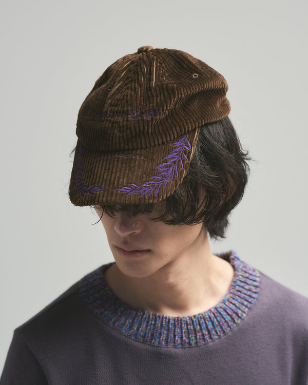 BED j.w. FORD "Cap － Brown" Corduroy Cap ｜ベッドフォード “キャップ － ブラウン” コーデュロイキャップ メンズモデル着用
