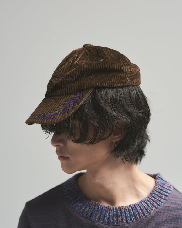 BED j.w. FORD "Cap － Brown" Corduroy Cap ｜ベッドフォード “キャップ － ブラウン” コーデュロイキャップ メンズモデル着用