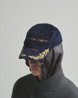 BED j.w. FORD "Cap – Navy" Corduroy Cap ｜ベッドフォード “キャップ – ネイビー” コーデュロイキャップ メンズモデル着用