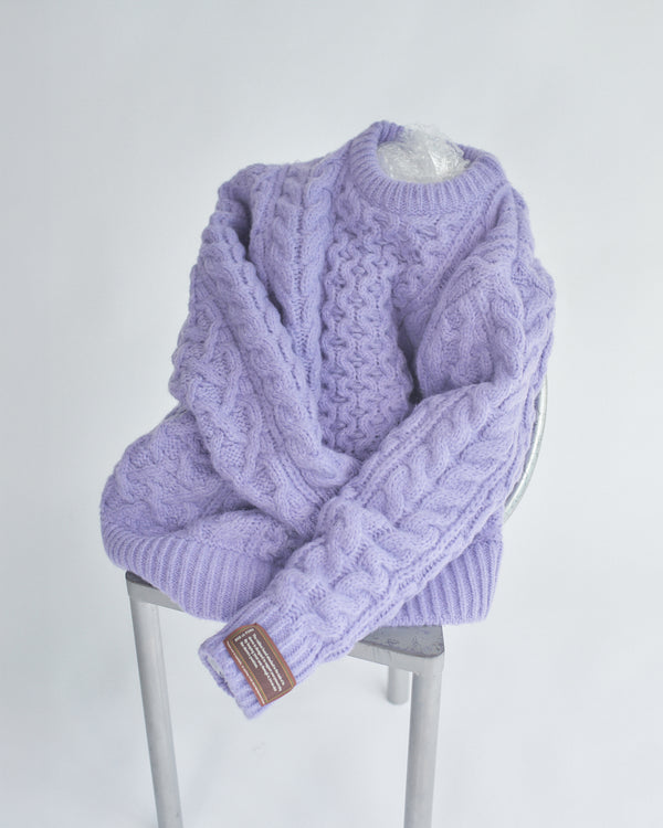 BED j.w. FORD "on holidays – Lavender" Oversized Knit Sweater｜ベッドフォード "オンホリデーズ – ラベンダー" オーバーサイズニットセーター