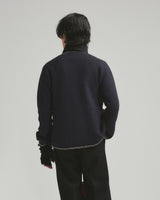 BED j.w. FORD "C –  Black" Chain Knit Cardigan｜ベッドフォード “シー – ブラック” チェーンニットカーディガン メンズモデル着用