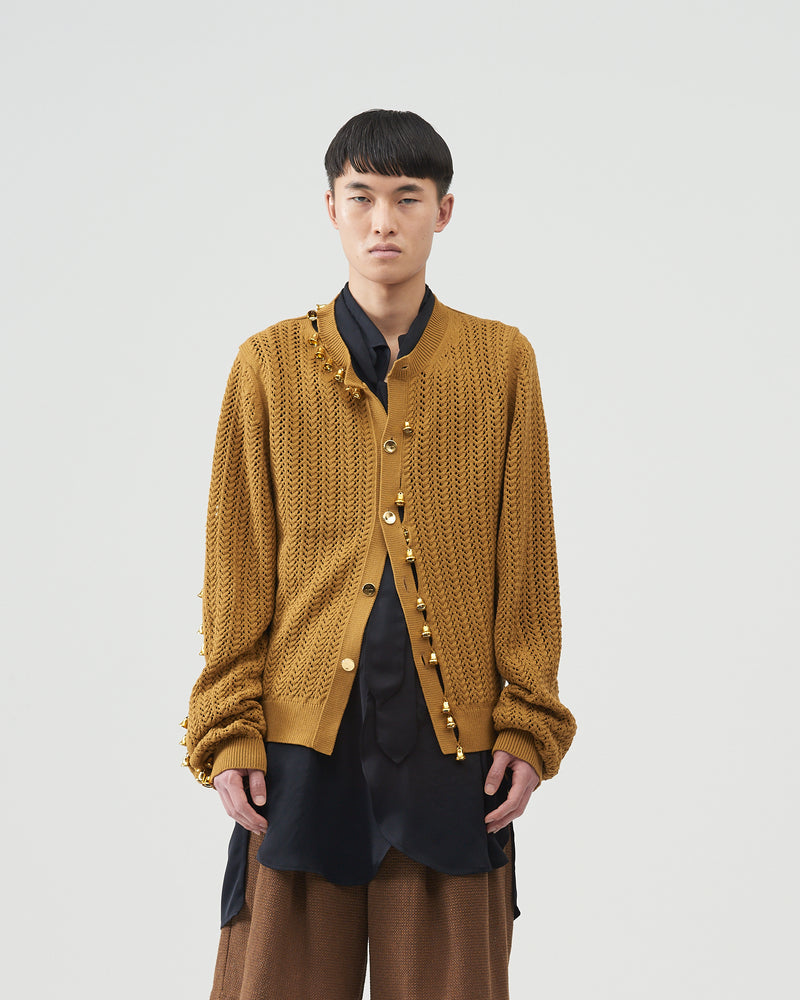 Bell Knit Cardigan – Gold