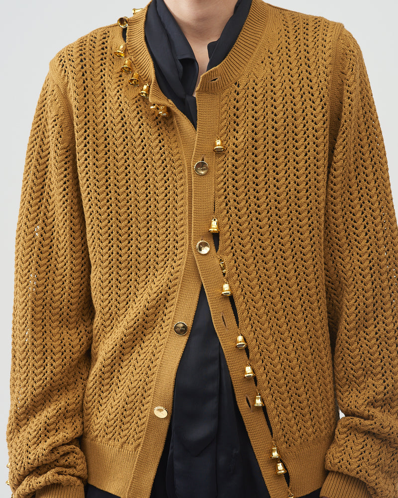 Bell Knit Cardigan – Gold