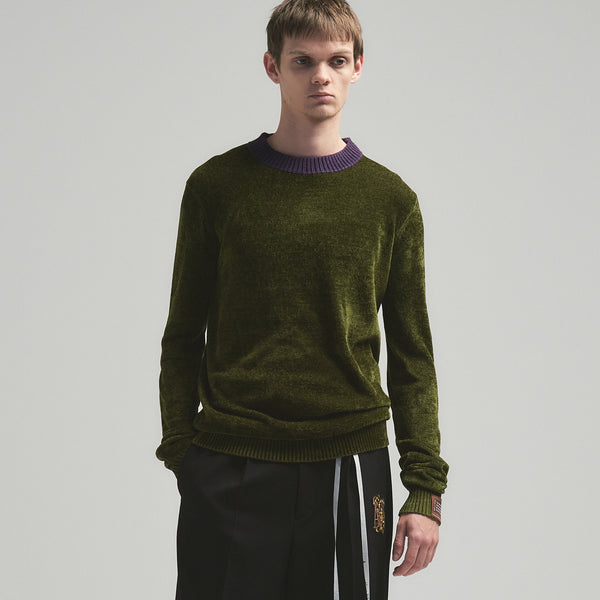 BED j.w. FORD ロングスリーブカットソー ニット ウール混 Long long sleeve – Khaki｜BED j.w. FORD Official Website