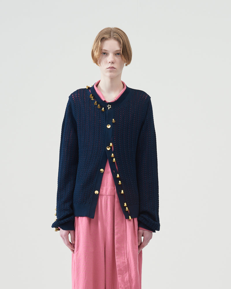 Bell Knit Cardigan – Navy