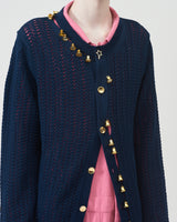 Bell Knit Cardigan – Navy