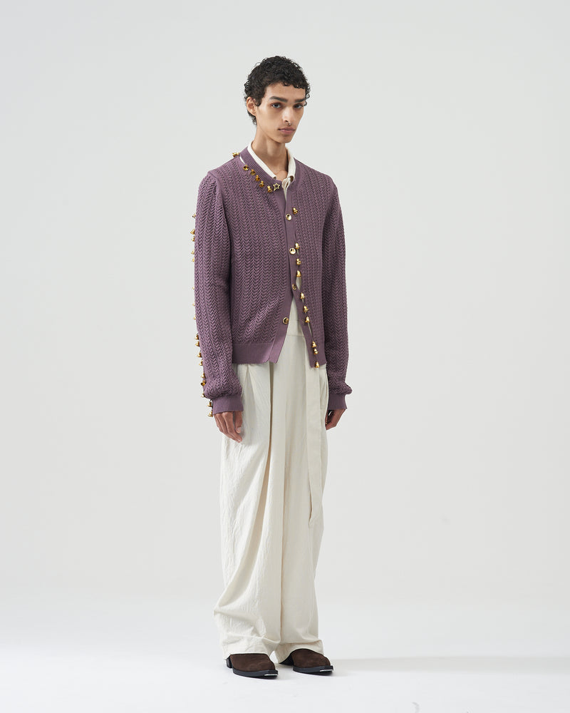 Bell Knit Cardigan – Purple