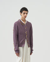 Bell Knit Cardigan – Purple