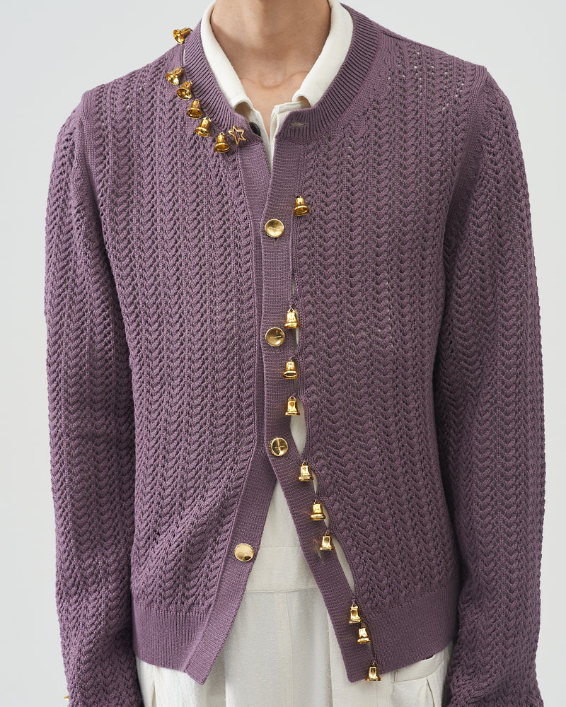 Bell Knit Cardigan – Purple