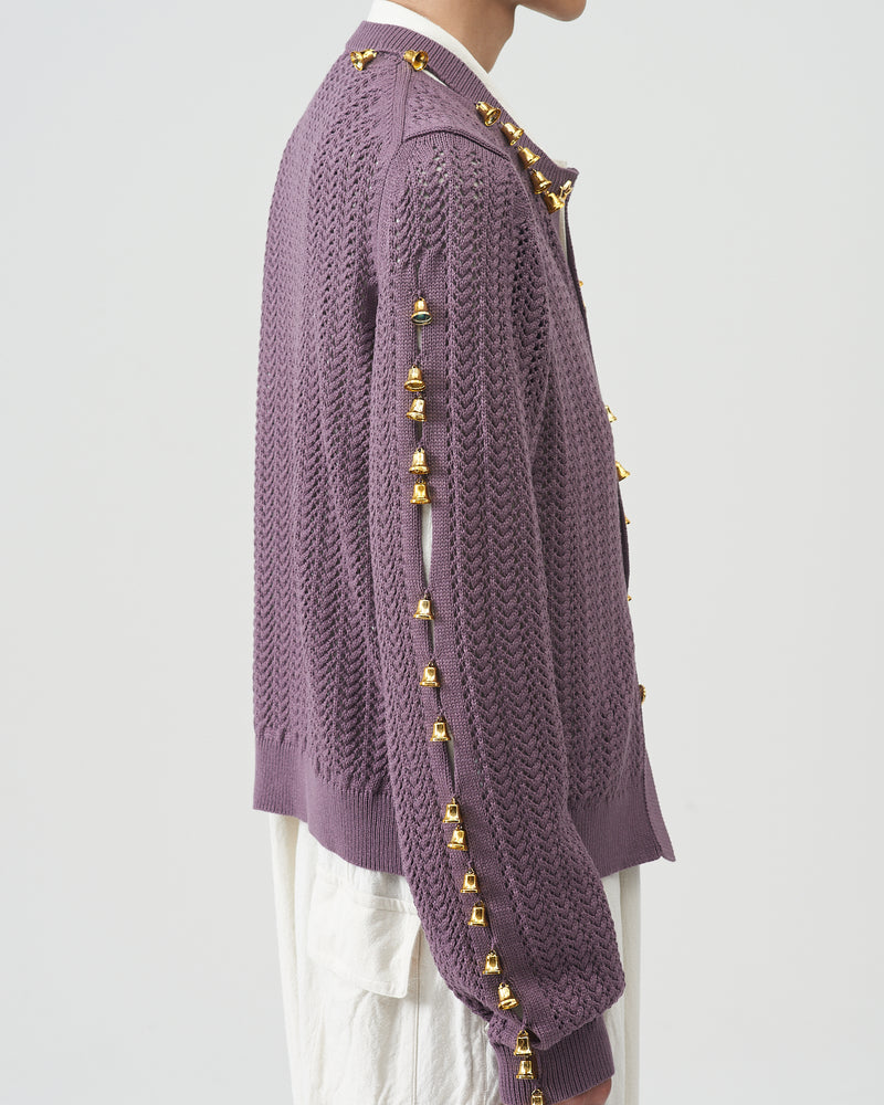 Bell Knit Cardigan – Purple