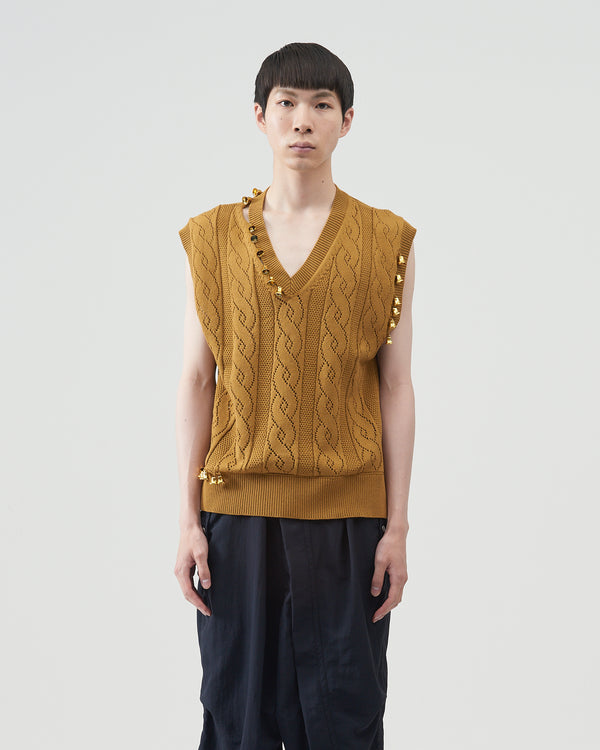 Bell Sweater Vest – Gold