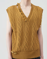 Bell Sweater Vest – Gold