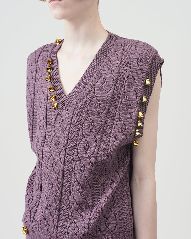 Bell Sweater Vest – Purple