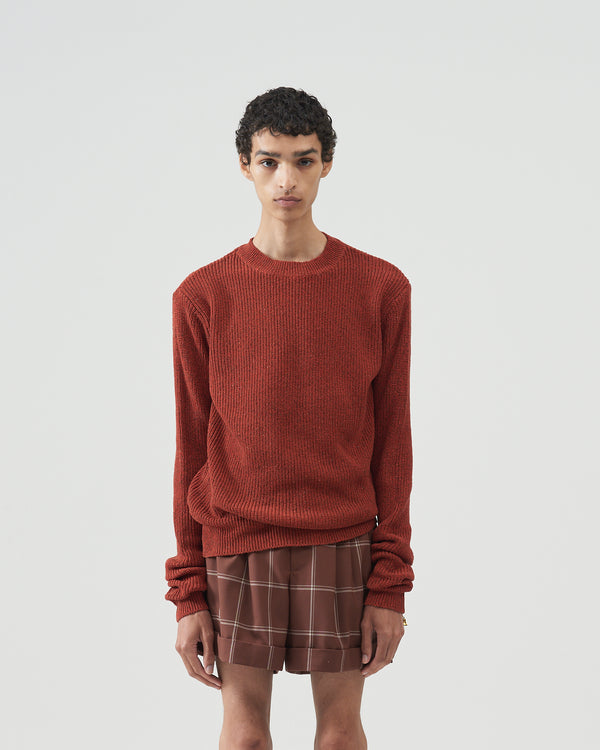 Mock-neck Sweater – Red