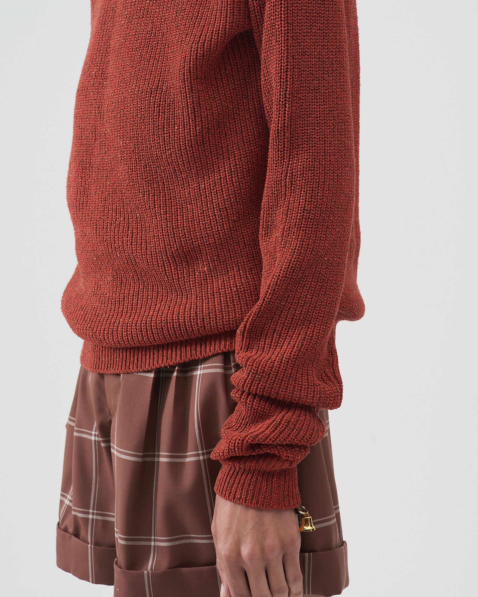 Mock-neck Sweater – Red｜BED j.w. FORD Official Website