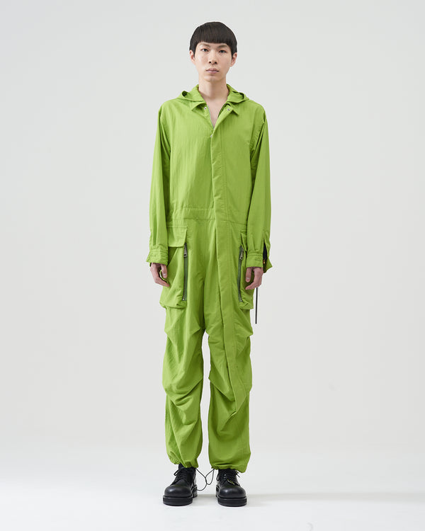 Hooded Nylon Coveralls – Pistachio